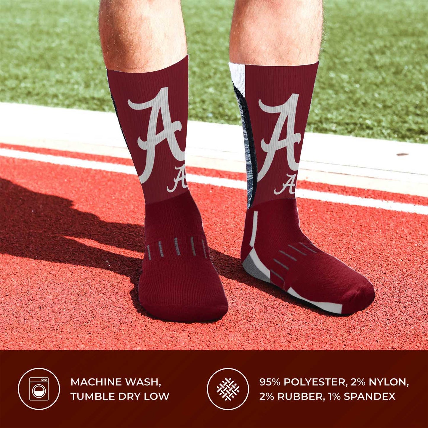 Alabama Crimson Tide NCAA Youth University Socks - Maroon