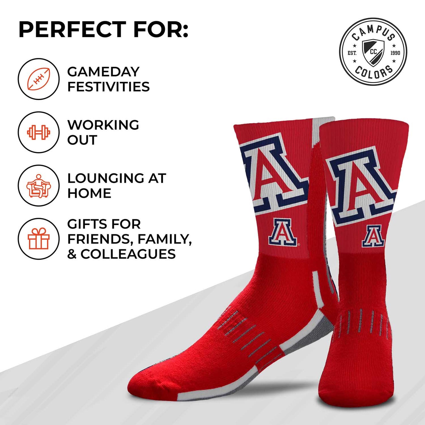 Arizona Wildcats NCAA Youth University Socks - Team Color