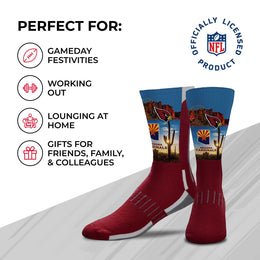 Arizona Cardinals NFL Adult Zoom Location Crew Socks - Cardinal