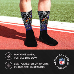 Baltimore Ravens NFL Youth Zoom Location Crew Socks - Black