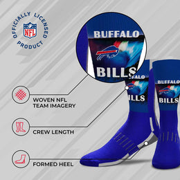 Buffalo Bills NFL Adult Zoom Location Crew Socks - Royal