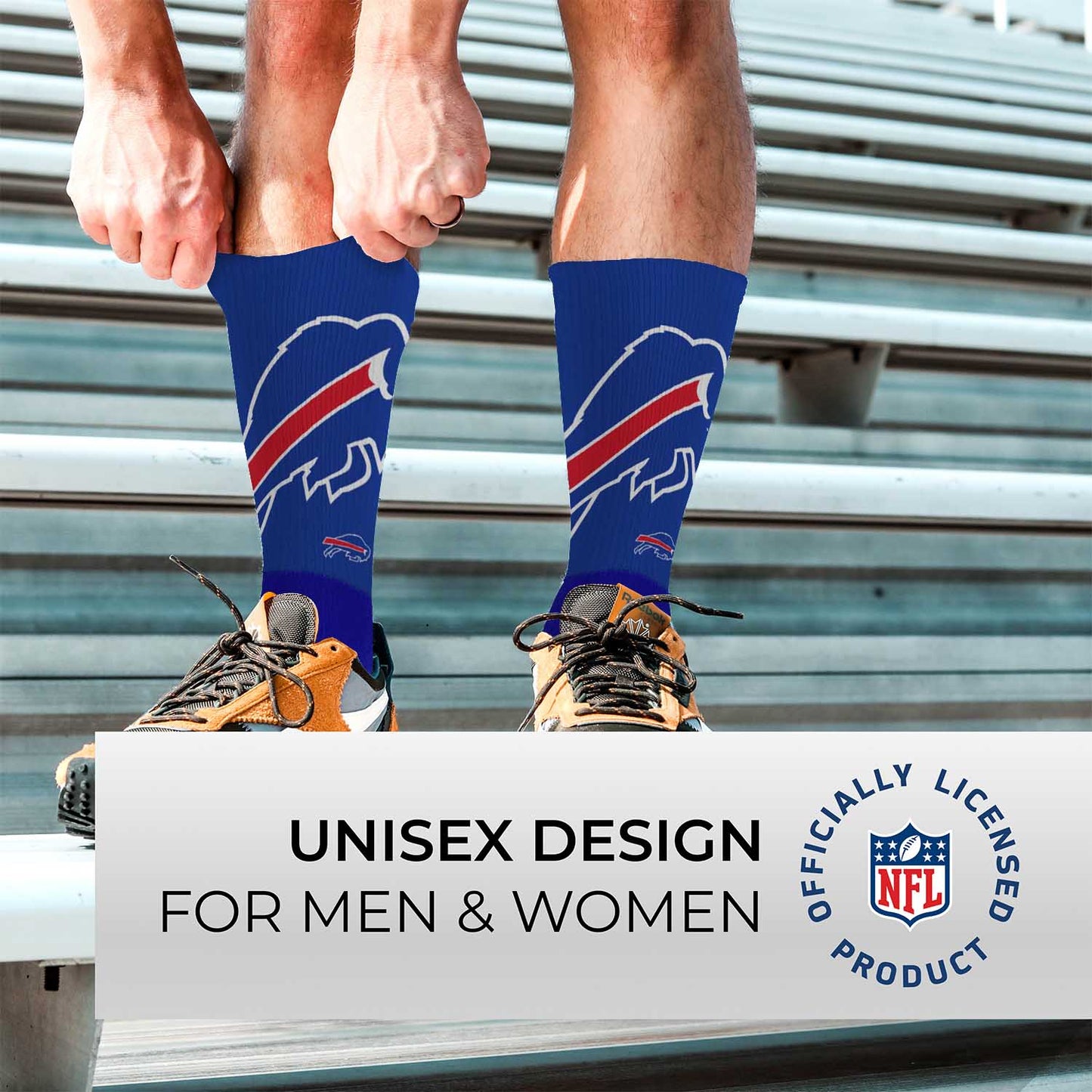 Buffalo Bills NFL V Curve  Socks - Royal