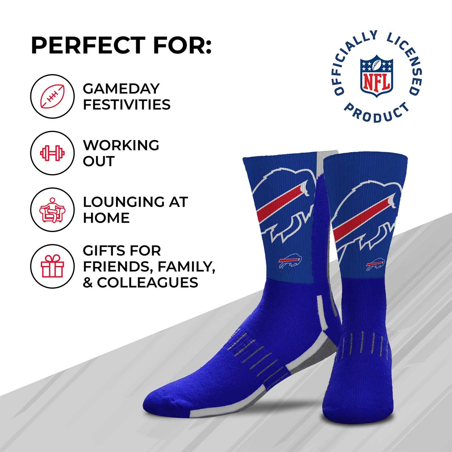 Buffalo Bills NFL V Curve  Socks - Royal