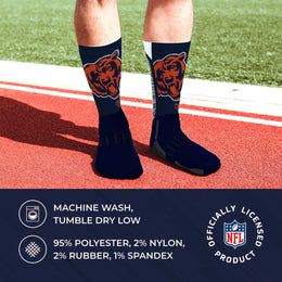 Chicago Bears NFL Adult Curve Socks - Blue