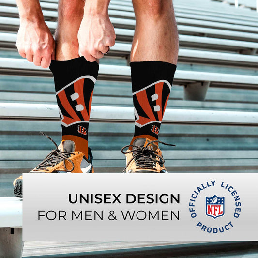 Cincinnati Bengals NFL Adult Curve Socks - Orange