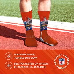 Cleveland Browns NFL Adult Zoom Location Crew Socks - Orange