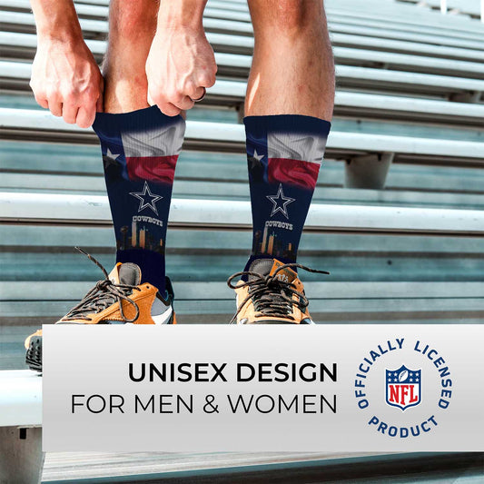 Dallas Cowboys NFL Adult Zoom Location Crew Socks - Navy