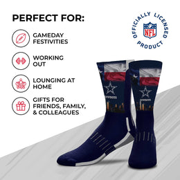 Dallas Cowboys NFL Youth Zoom Location Crew Socks - Navy