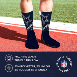 Dallas Cowboys NFL Youth V Curve Socks - Team Color
