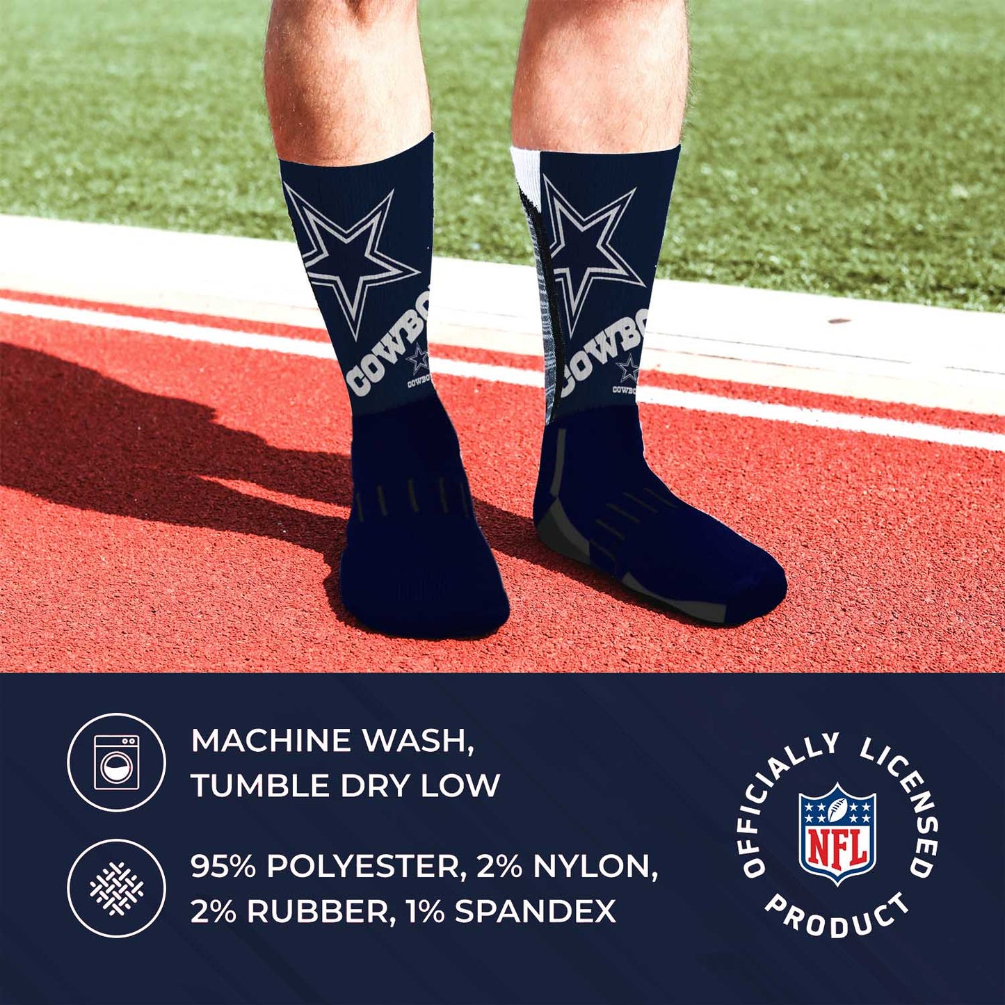 Dallas Cowboys NFL V Curve  Socks - Blue
