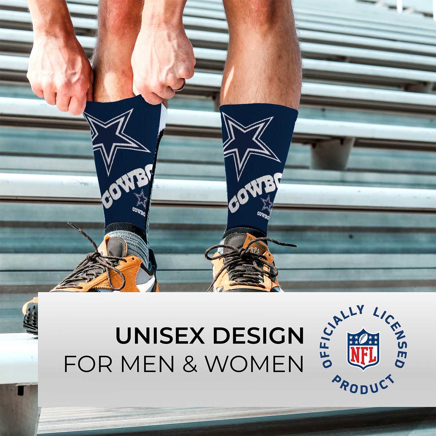 Dallas Cowboys NFL V Curve  Socks - Navy