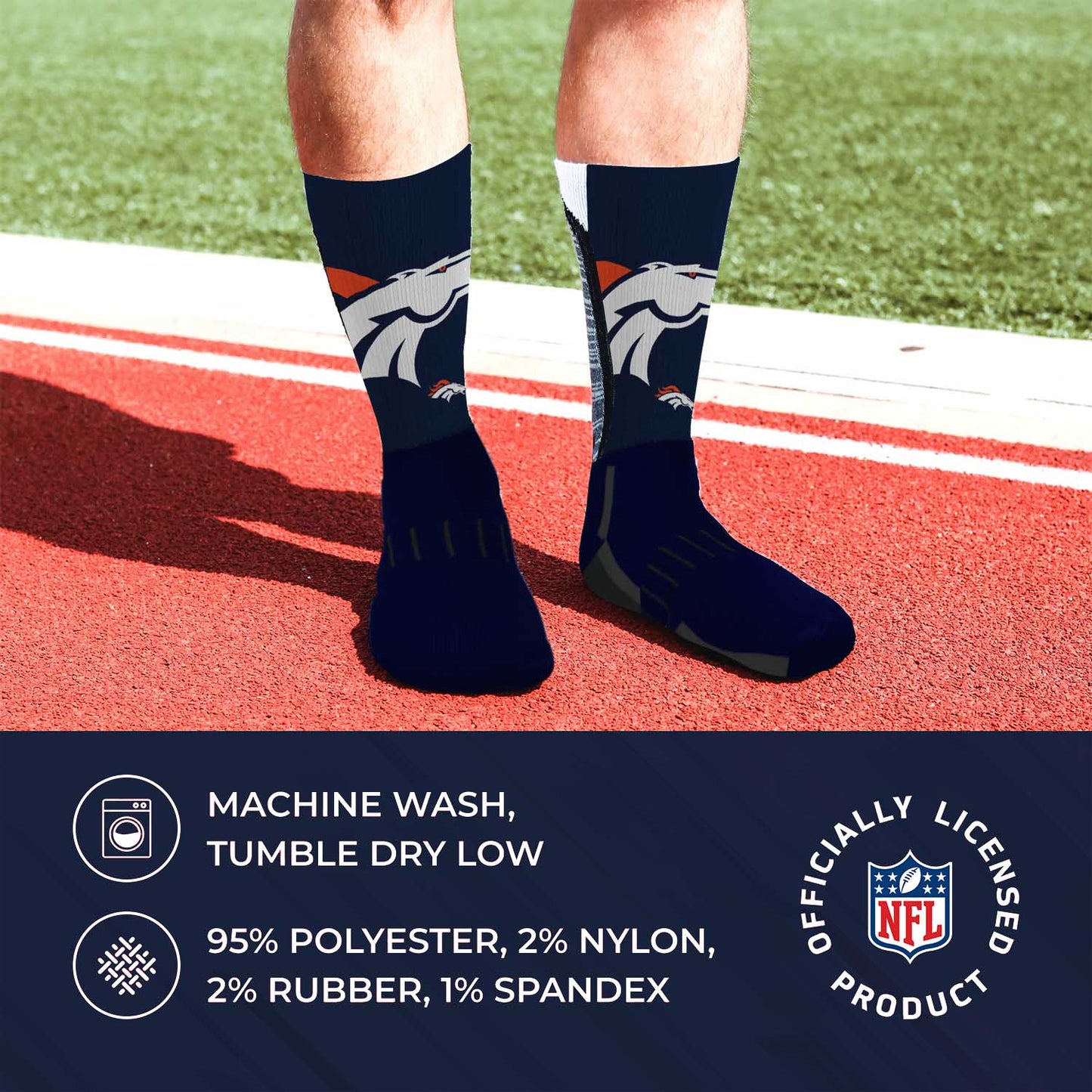 Denver Broncos NFL V Curve  Socks - Team Color