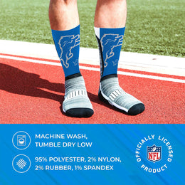 Detroit Lions NFL V Curve  Socks - Blue
