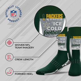 Green Bay Packers NFL Youth Zoom Location Crew Socks - Green