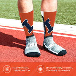 Illinois Fighting Illini NCAA Youth University Socks - Orange