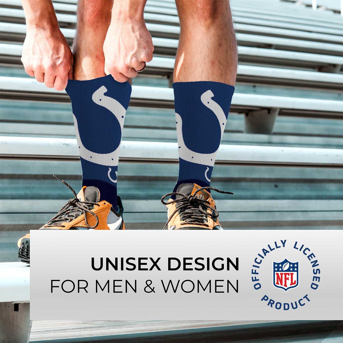 Indianapolis Colts NFL Youth V Curve Socks - Navy