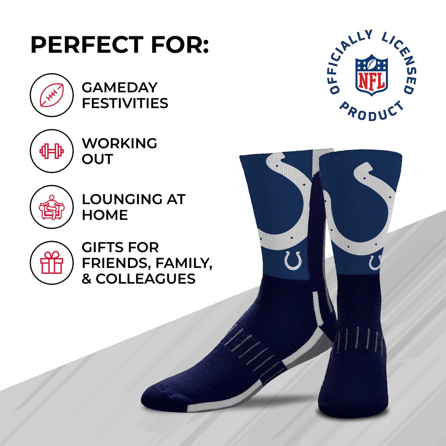 Indianapolis Colts NFL Youth V Curve Socks - Navy