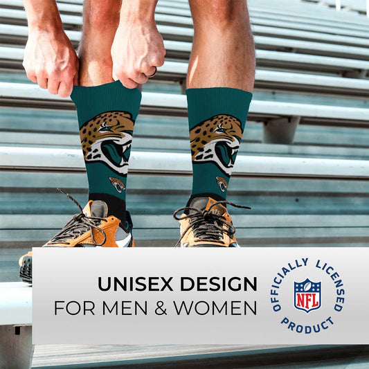 Jacksonville Jaguars NFL Adult Curve Socks - Black