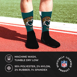 Jacksonville Jaguars NFL Adult Curve Socks - Black