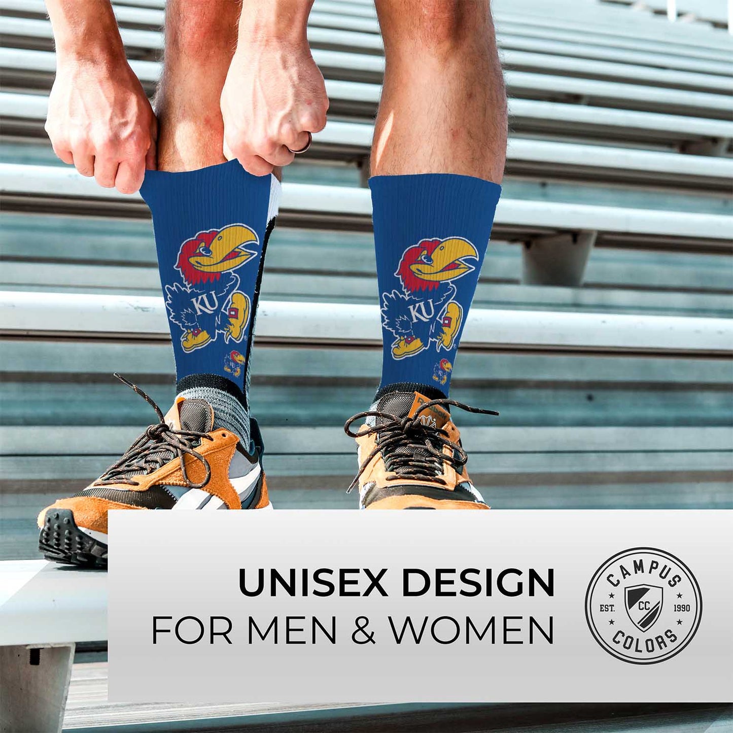 Kansas Jayhawks NCAA Youth University Socks - Royal