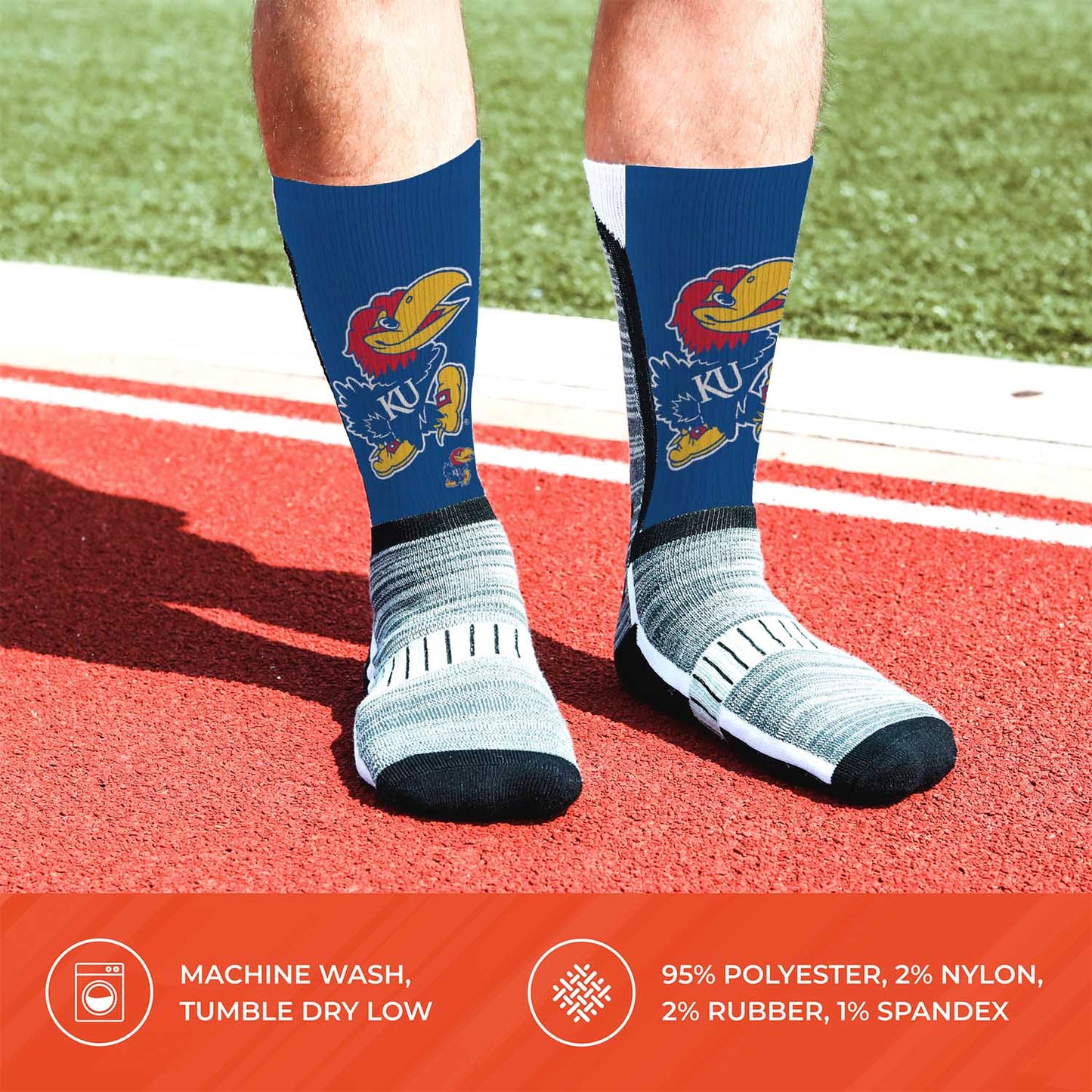 Kansas Jayhawks NCAA Youth University Socks - Royal