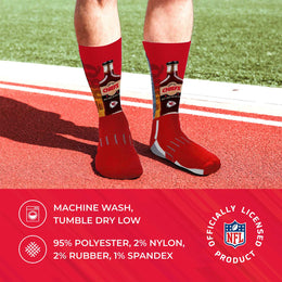 Kansas City Chiefs NFL Adult Zoom Location Crew Socks - Red