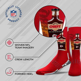 Kansas City Chiefs NFL Adult Zoom Location Crew Socks - Red