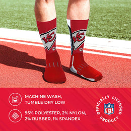 Kansas City Chiefs NFL Youth V Curve Socks - Team Color