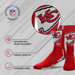 Kansas City Chiefs NFL Youth V Curve Socks - Team Color