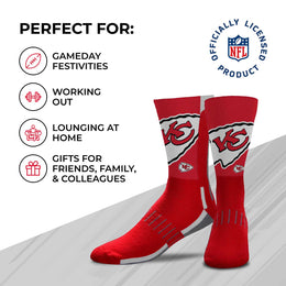 Kansas City Chiefs NFL Youth V Curve Socks - Team Color