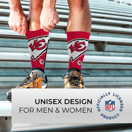Kansas City Chiefs NFL Adult Curve Socks - Red