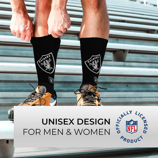 Las Vegas Raiders NFL Adult Curve Socks - Team Color