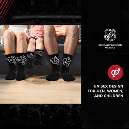 Los Angeles Kings Youth NHL Zoom Curve Team Crew Socks - Black