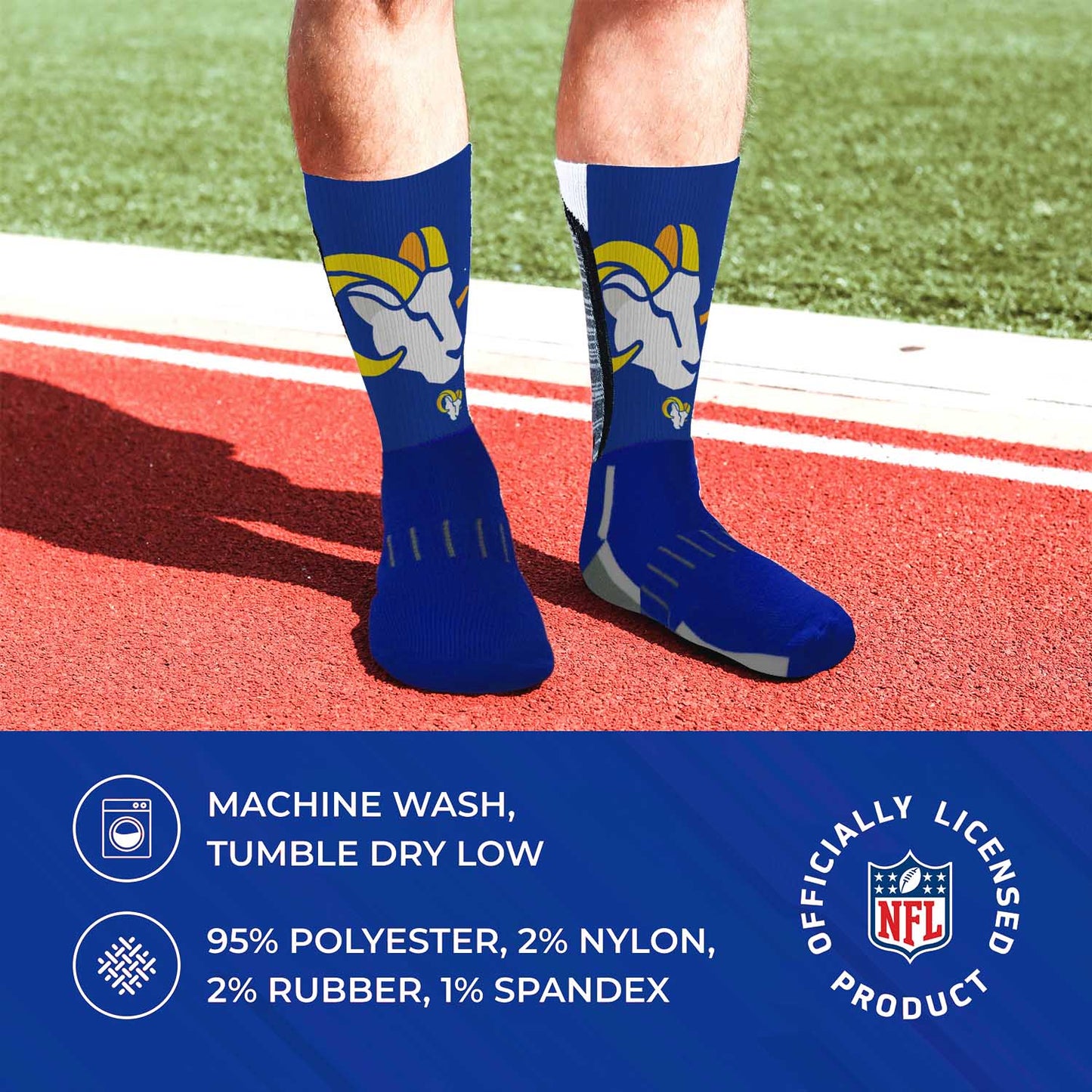 Los Angeles Rams NFL Youth V Curve Socks - Royal