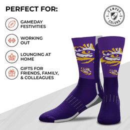 LSU Tigers NCAA Youth University Socks - Violet