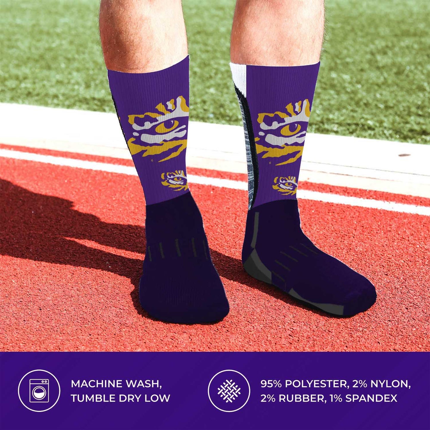 LSU Tigers NCAA Youth University Socks - Violet