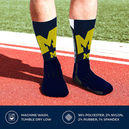 Michigan Wolverines NCAA Youth University Socks - Blue