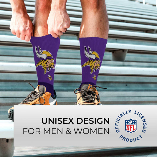 Minnesota Vikings NFL Youth V Curve Socks - Team Color