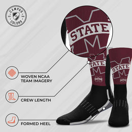 Mississippi State Bulldogs NCAA Youth University Socks - Black