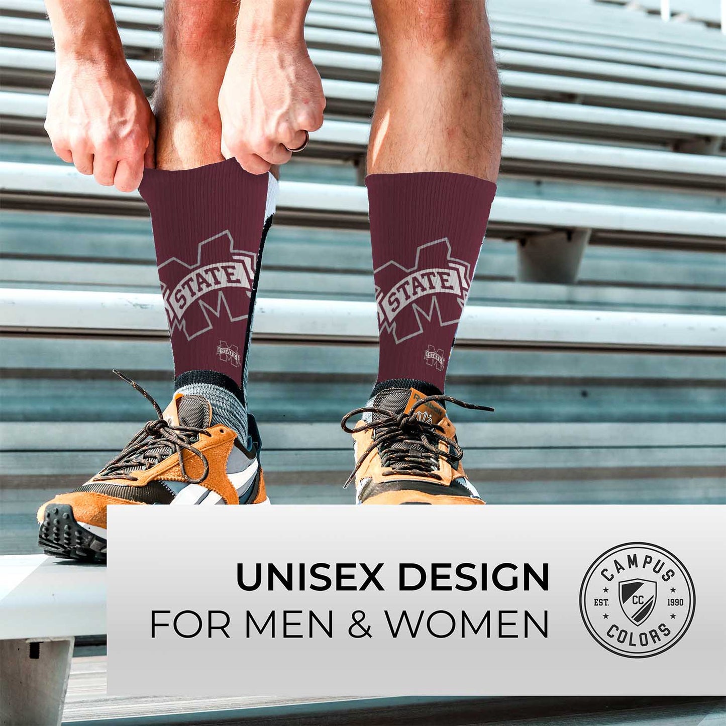 Mississippi State Bulldogs NCAA Youth University Socks - Maroon