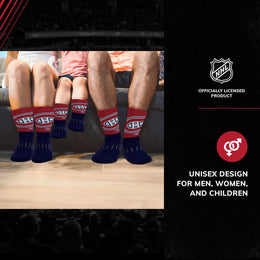 Montreal Canadiens Youth NHL Zoom Curve Team Crew Socks - Navy