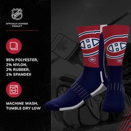 Montreal Canadiens Youth NHL Zoom Curve Team Crew Socks - Navy
