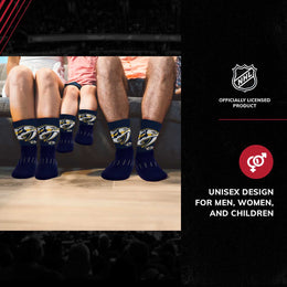 Nashville Predators Youth NHL Zoom Curve Team Crew Socks - Navy