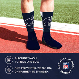 New England Patriots NFL Youth V Curve Socks - Team Color