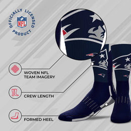 New England Patriots NFL Youth V Curve Socks - Team Color