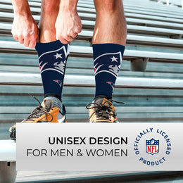 New England Patriots NFL V Curve  Socks - Navy