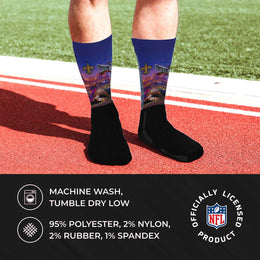 New Orleans Saints NFL Adult Zoom Location Crew Socks - Black