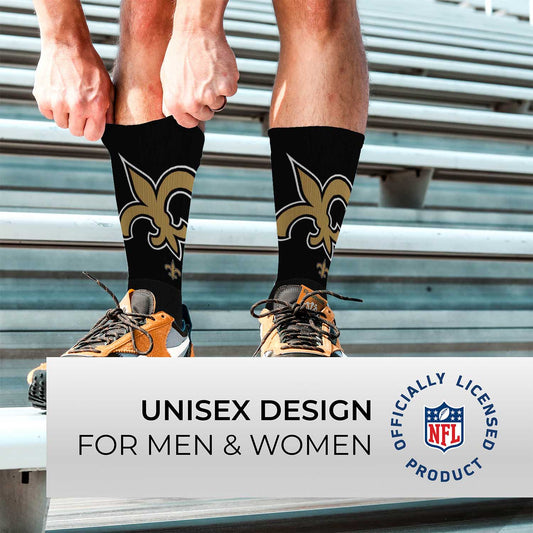 New Orleans Saints NFL Adult Curve Socks - Team Color