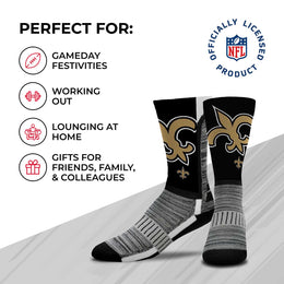 New Orleans Saints NFL Adult Curve Socks - Black