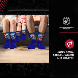 New York Islanders Youth NHL Zoom Curve Team Crew Socks - Royal